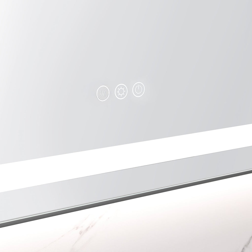 36" x 24" LED Bathroom Mirror with Front and Backlight
