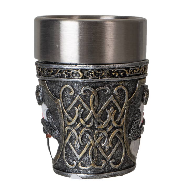 Medieval Knight Shot Glass - White