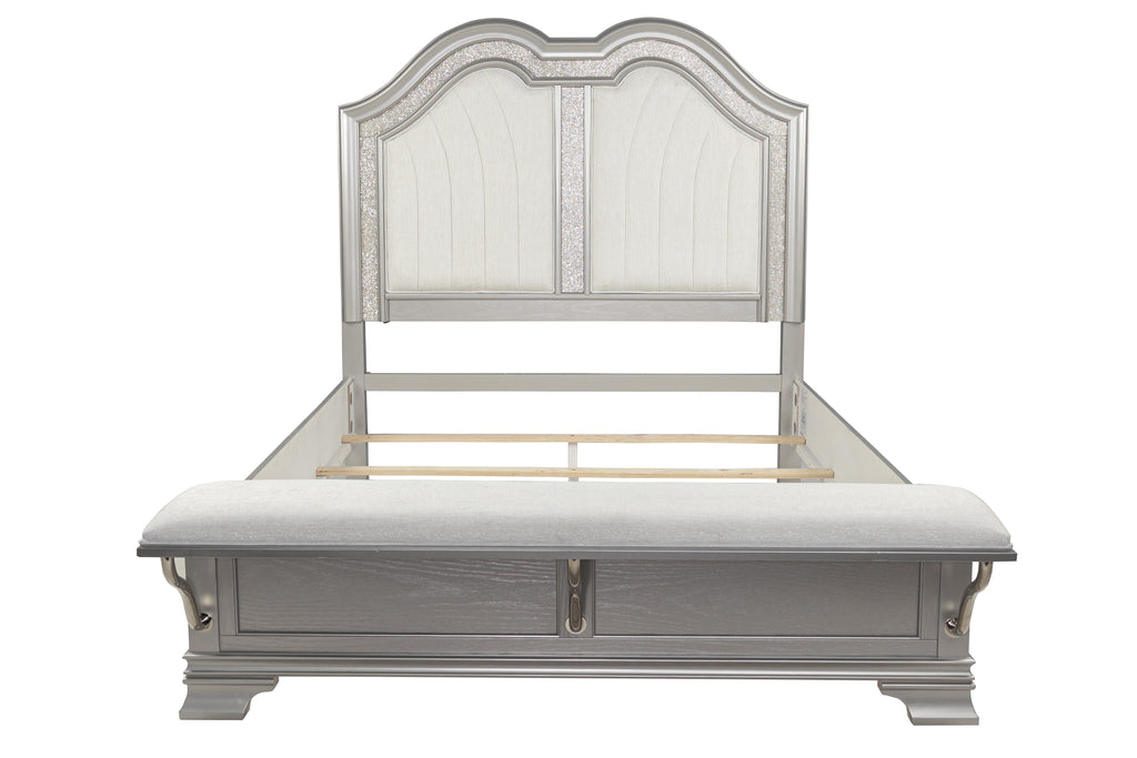 Contemporary Elegant King Size Bed 3-Piece Set