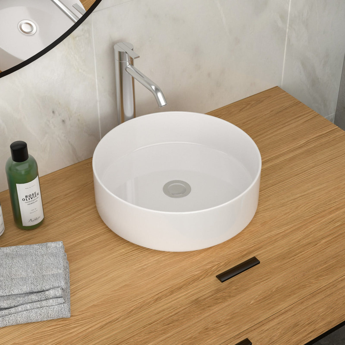 15.75"x15.75" Ceramic Vessel Sink