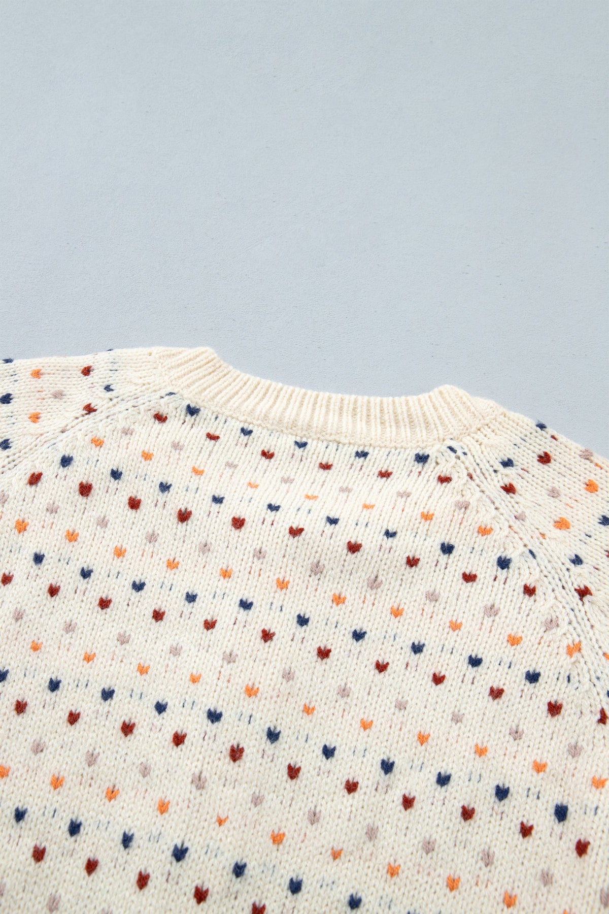 Beige Geometric Print Button Front Long Sleeve Regular Fit Cardigan