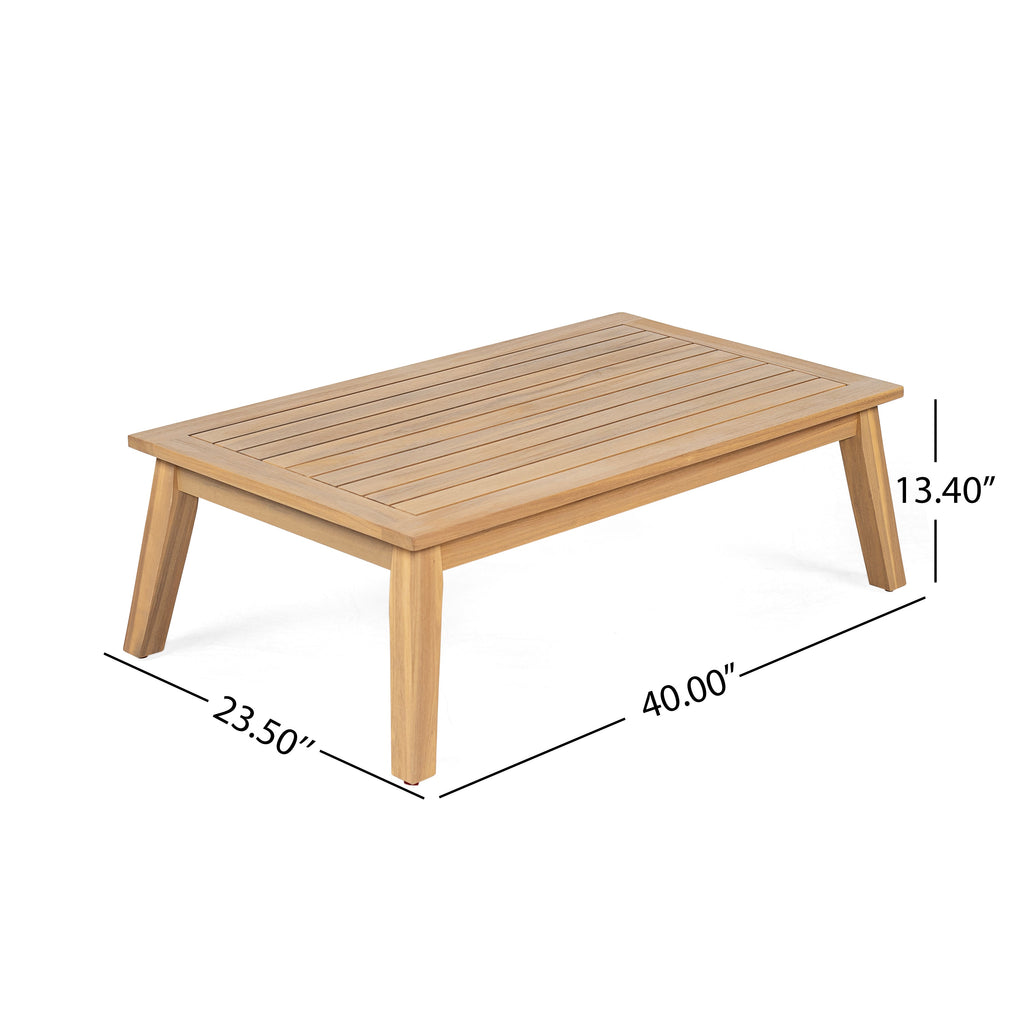 Acacia Outdoor Loveseat & Coffee Table Set for Patio