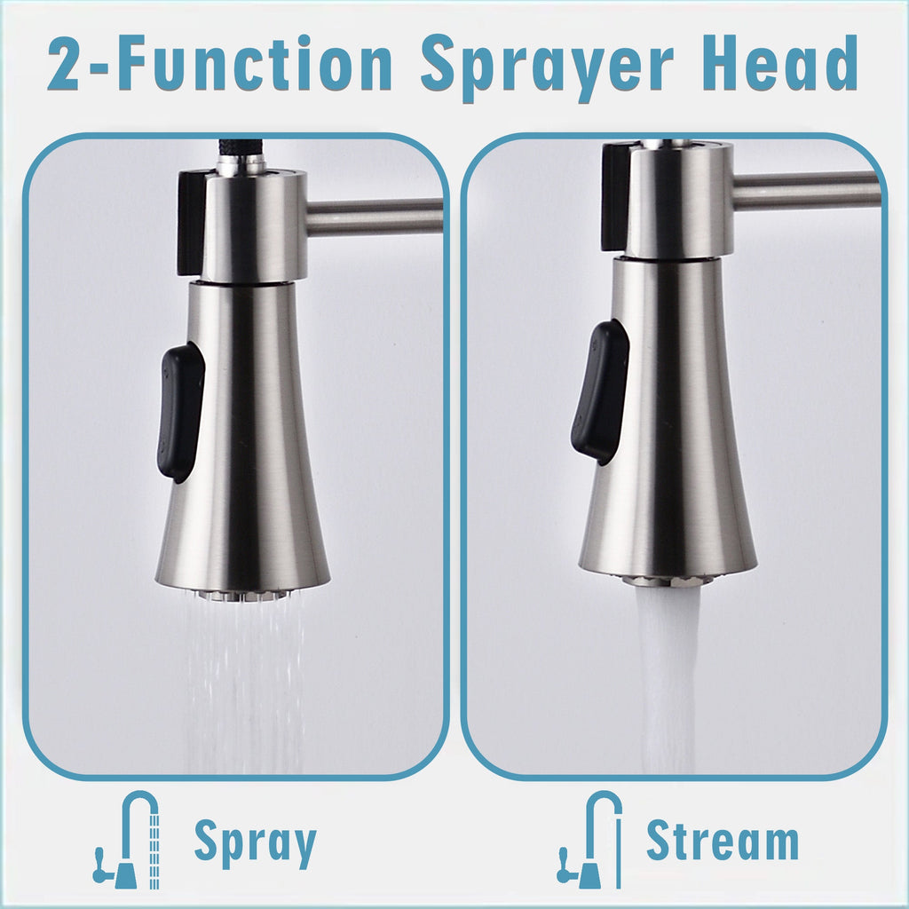 Brushed Nickel Single Handle Kitchen Faucet