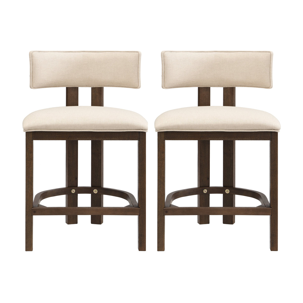 26" Counter Height Bar Stool, Upholstered Counter Stools (Set of 2)