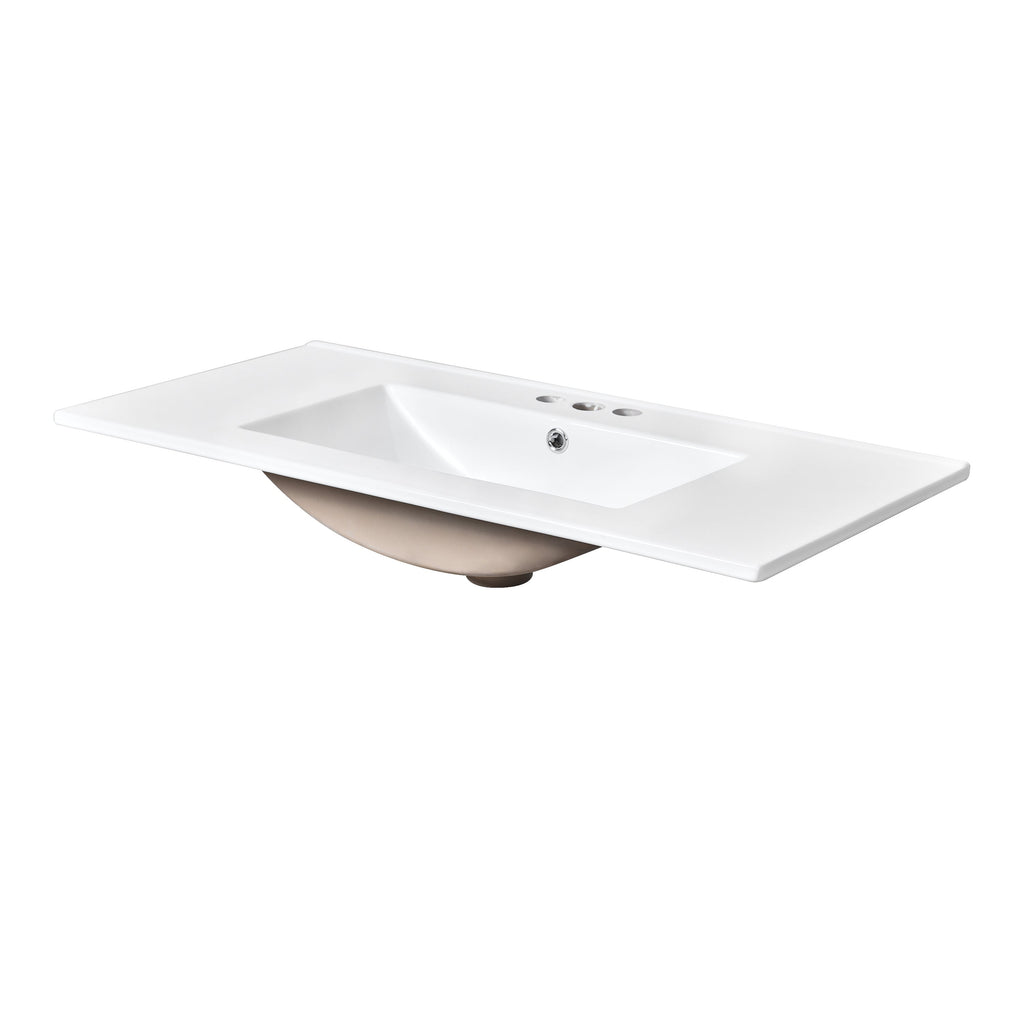 36" Single Bathroom Basin Sink, Vanity Top Only