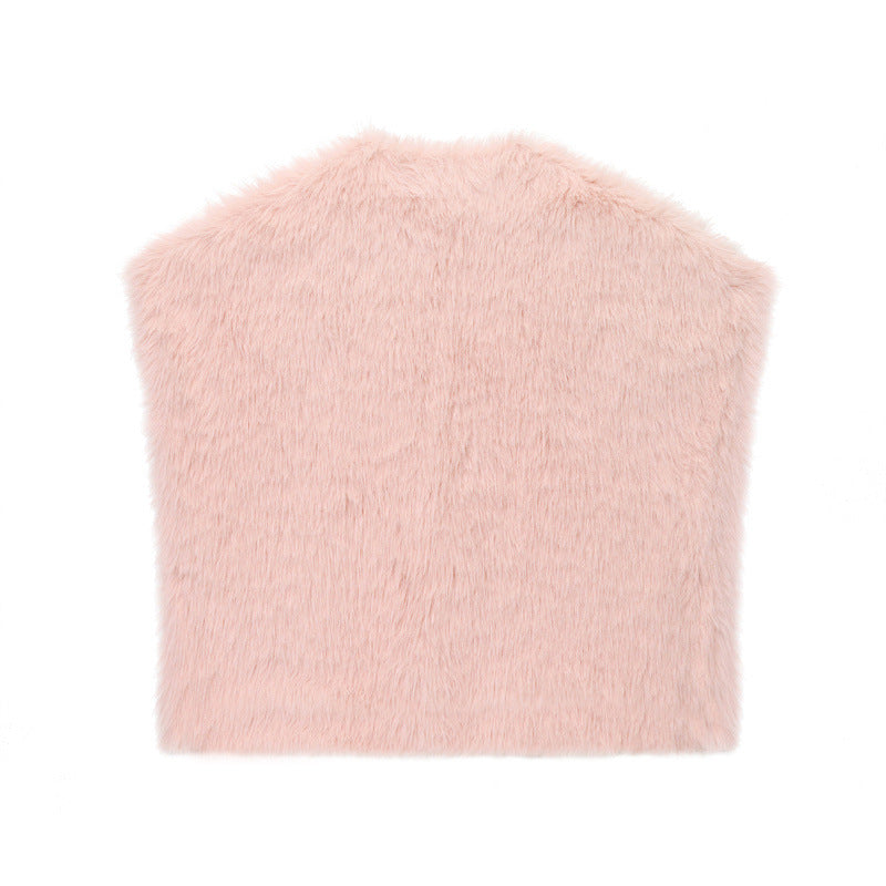 Autumn Fashion Faux Fur Effect Short Vest