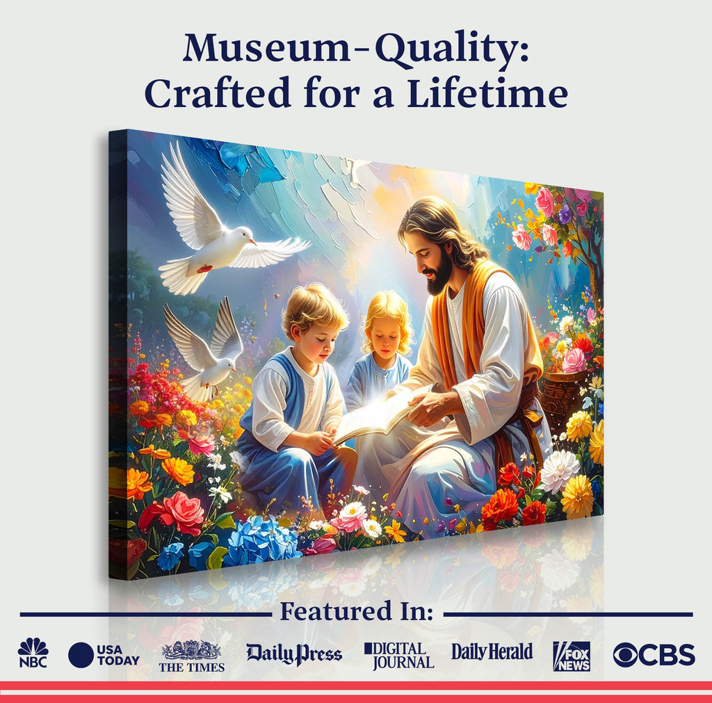 Jesus With Children Faith Wall Art IV