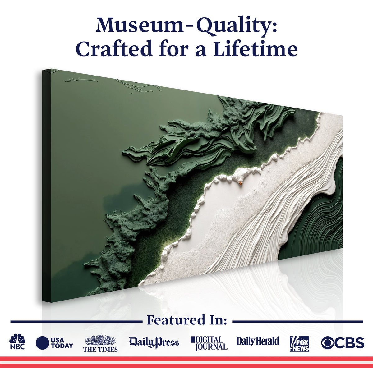 Green Rivers Abstract Wall Art VI