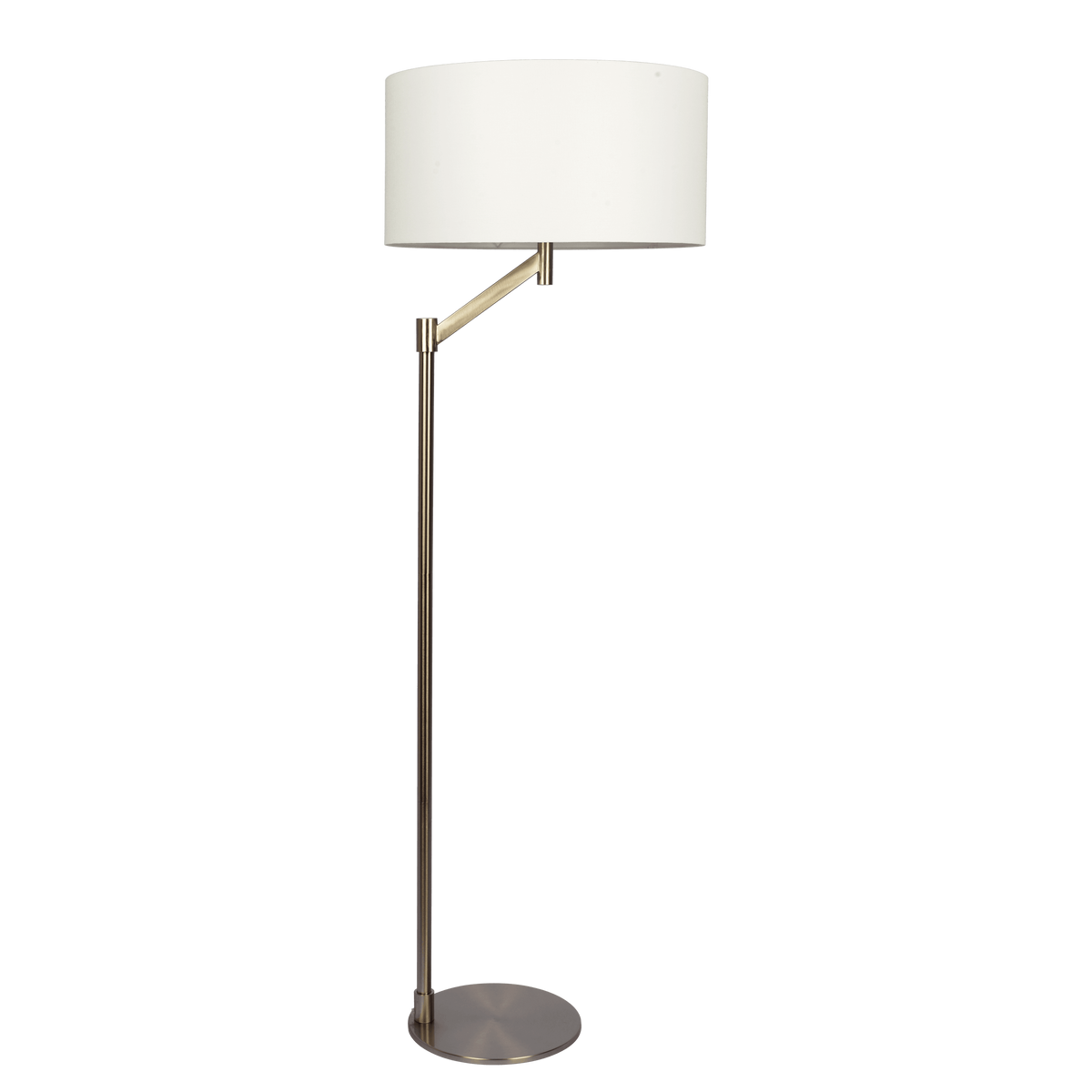 Serene Brushed Nickel Floor Lamp with Rotary Switch