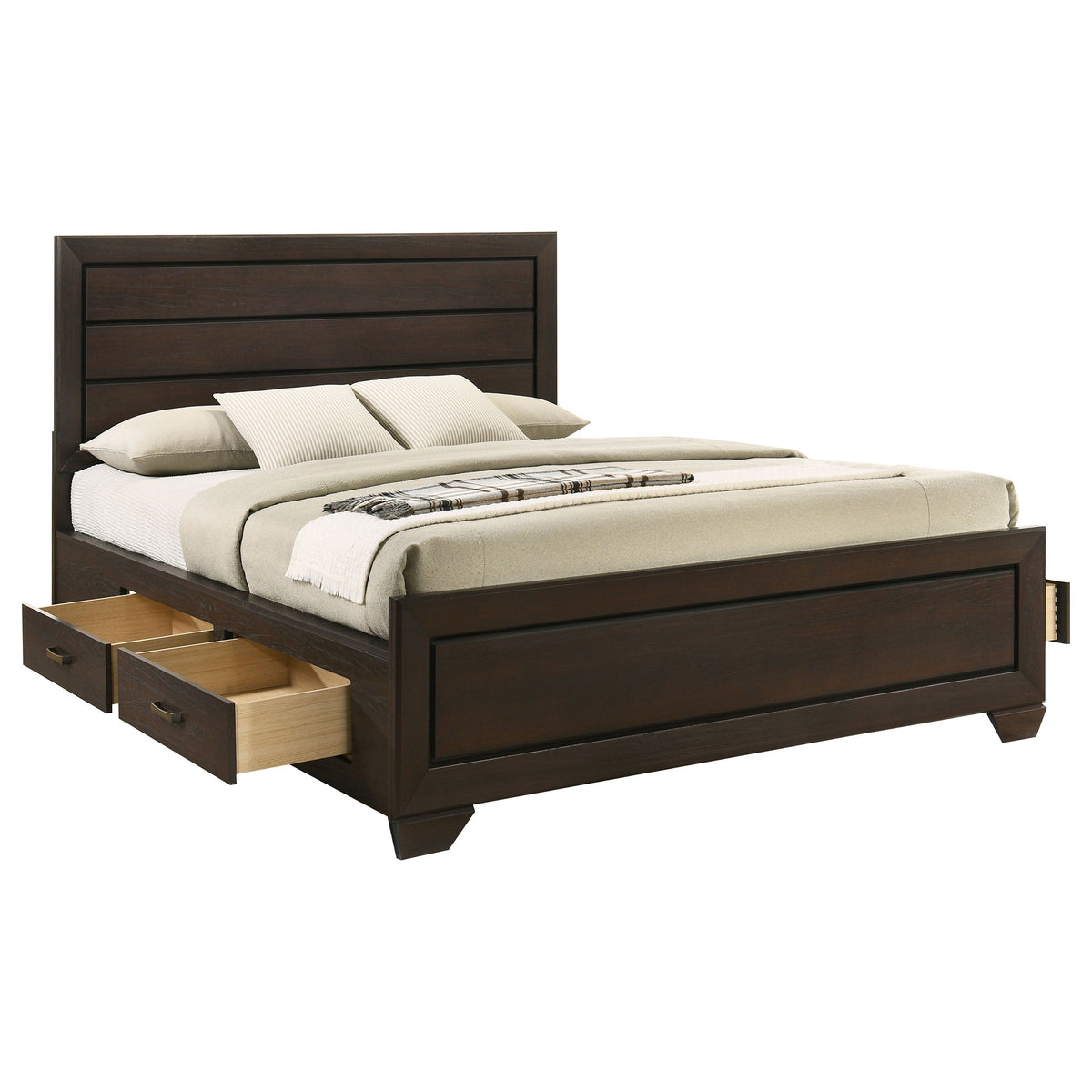 Holmgren Dark Cocoa California King Storage Panel Bed
