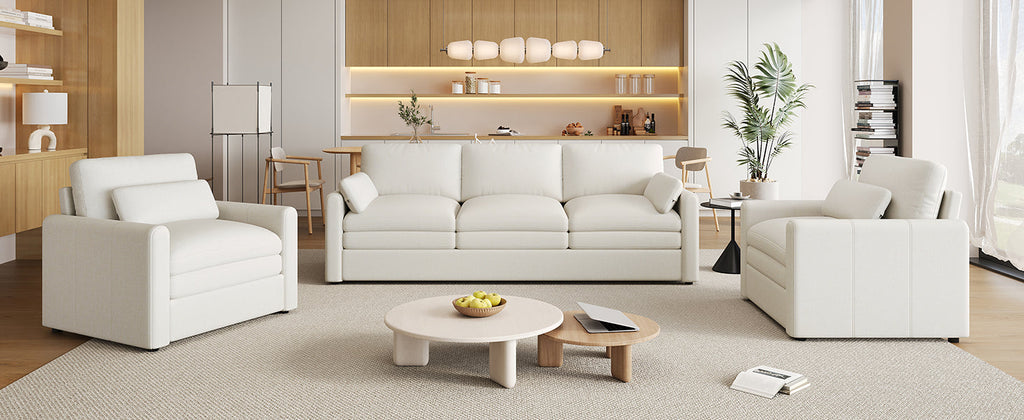 Cozy Upholstered Sofa Set