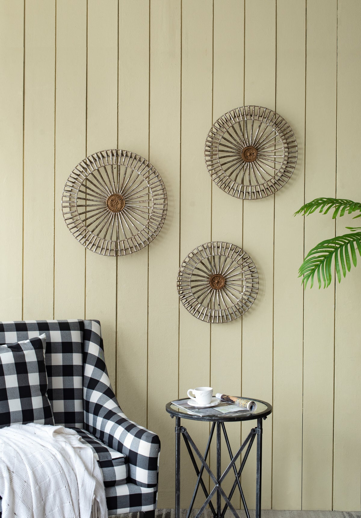 Set of 3 Jennings Metal Discs, Wall Decor