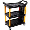 3 Tier Rolling Auto Detail Cart With Wheels