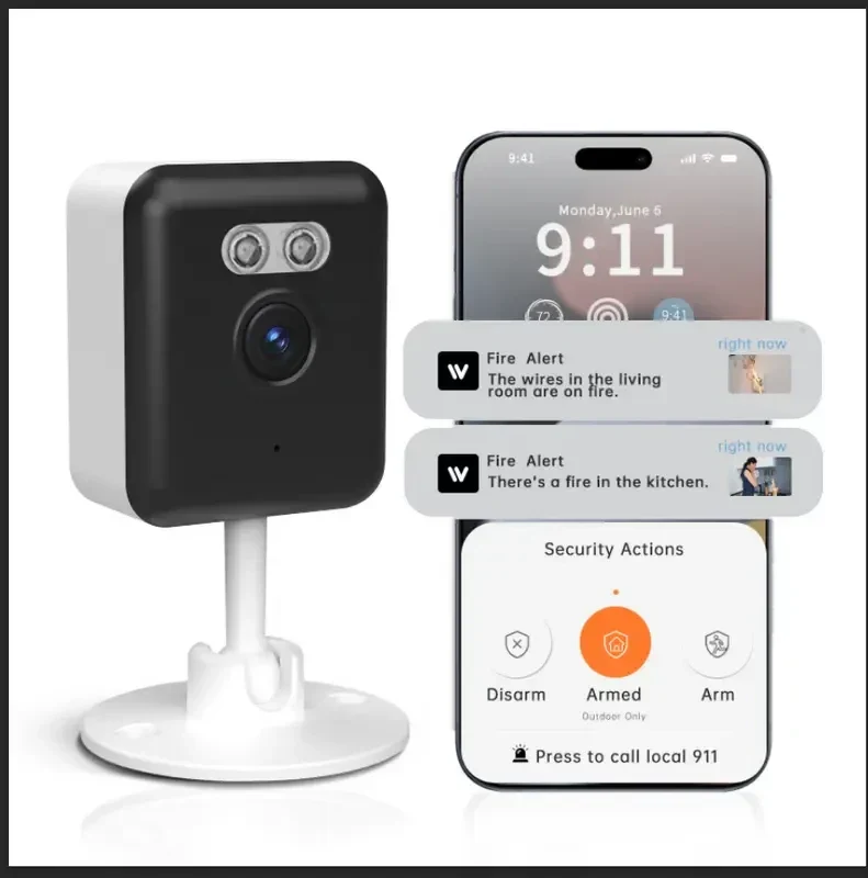3MP Smart Home Security Camera – Night Vision, Two-Way Audio, Motion Detection, Alexa Compatible