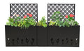 Metal Planter-Trellis Combo (Set of 3)