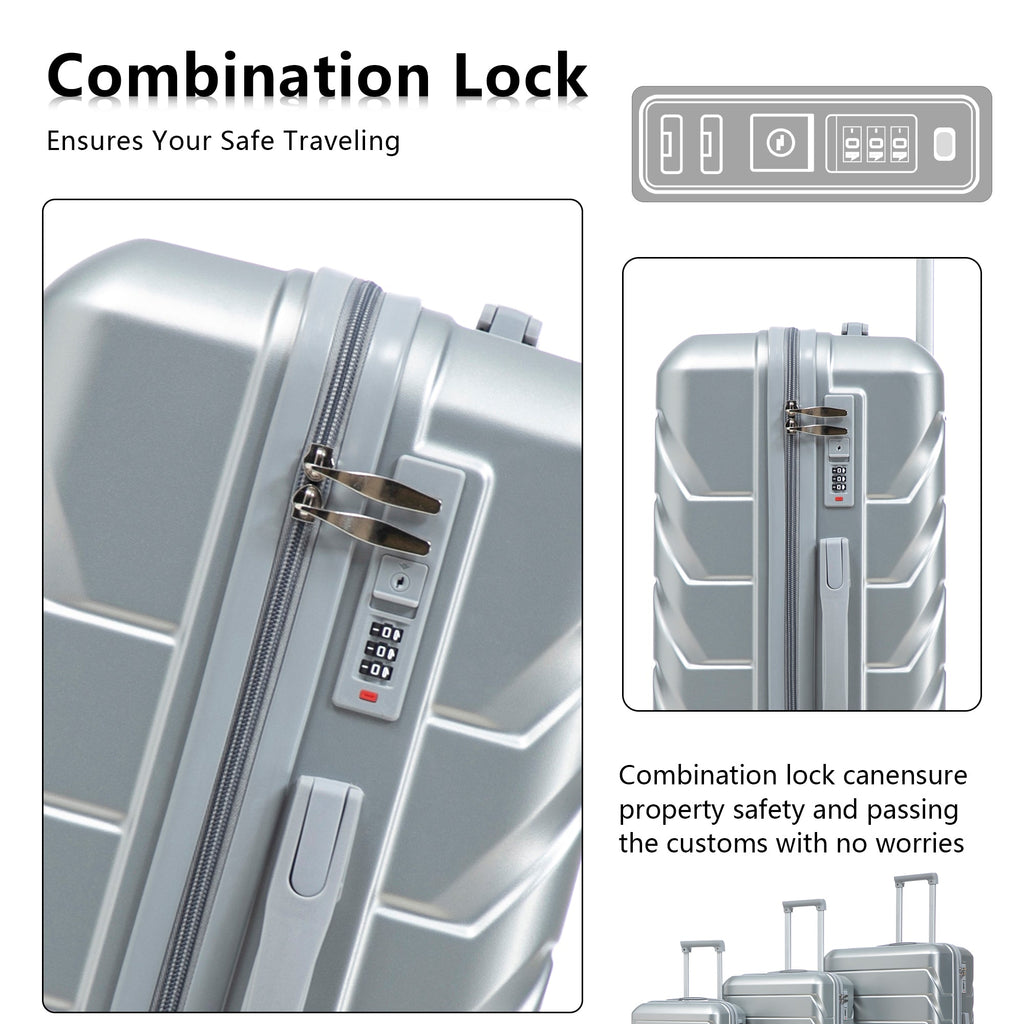3 Piece ABS Spinner Wheel Luggage Set