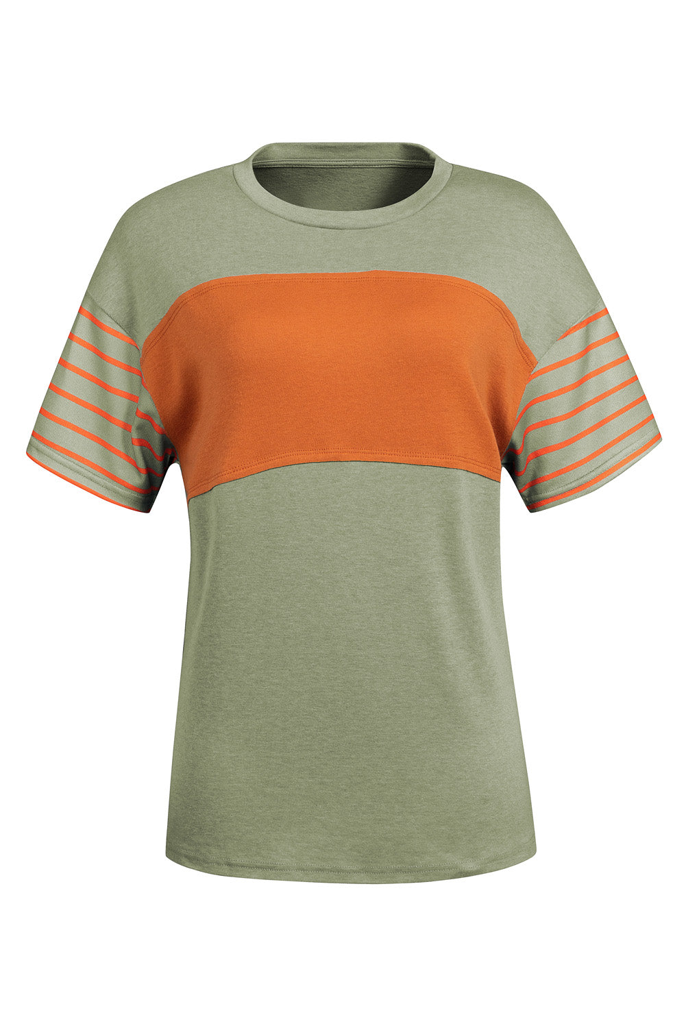 Colorblock Stripe Short Sleeve T-Shirt