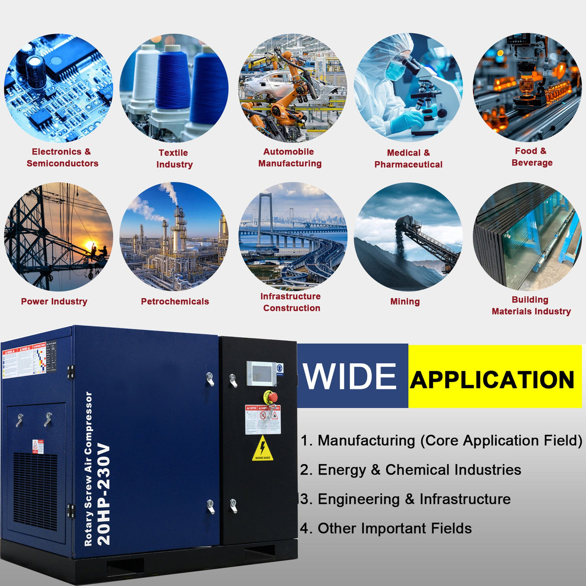 20HP Rotary Screw Air Compressor