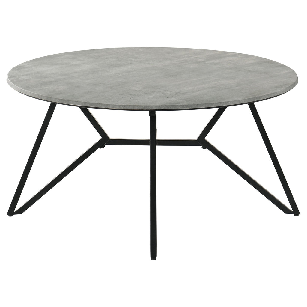Garfield Cement 3-Piece Round Coffee and End Table Set