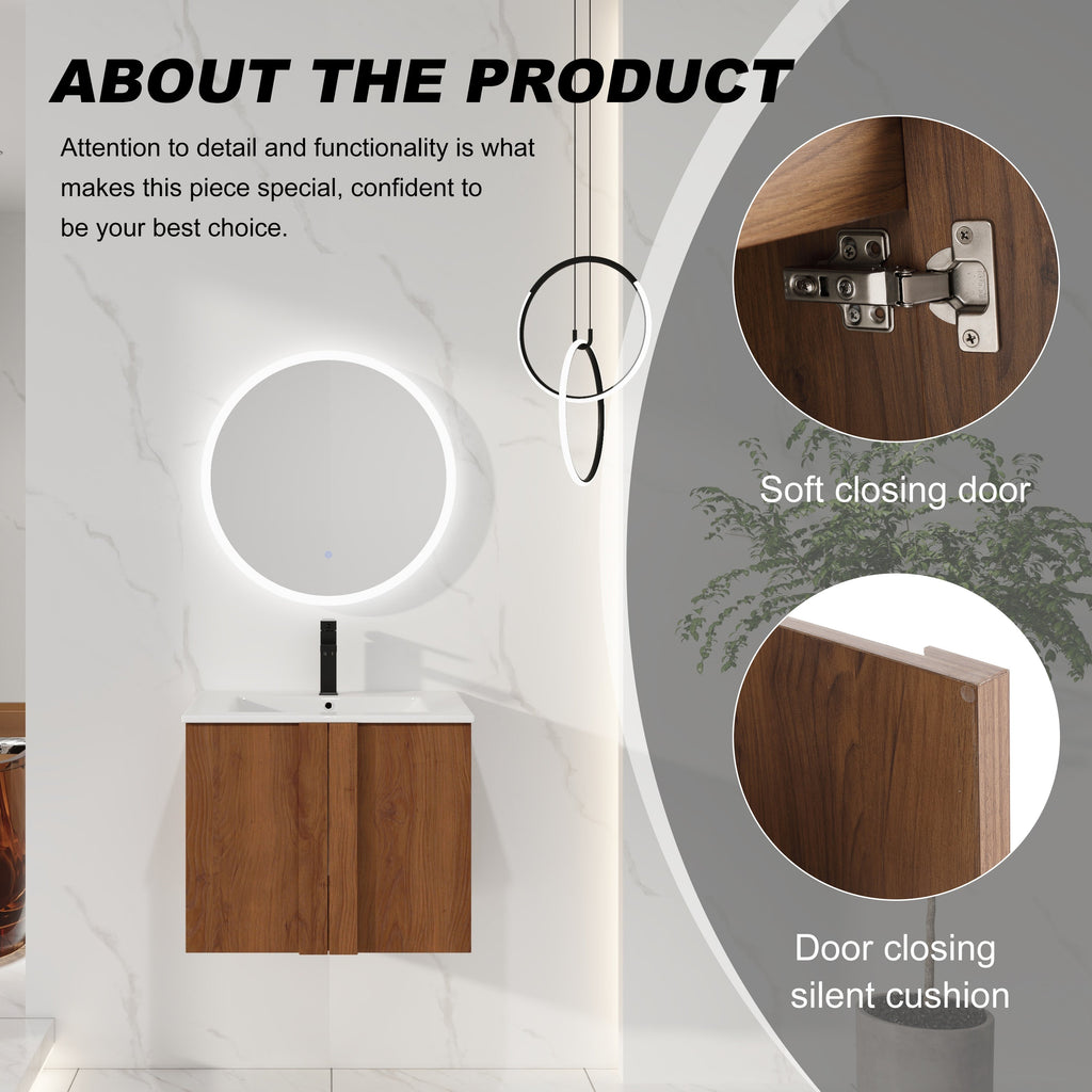 24" Floating Bathroom Vanity with Sink Combo