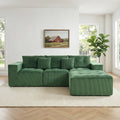 101" L-Shaped Modular Compression Sofa, Green