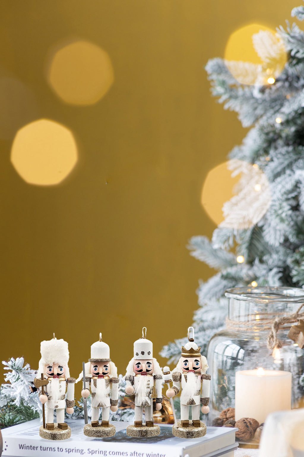Set of 4 3.9" Nutcracker Ornaments
