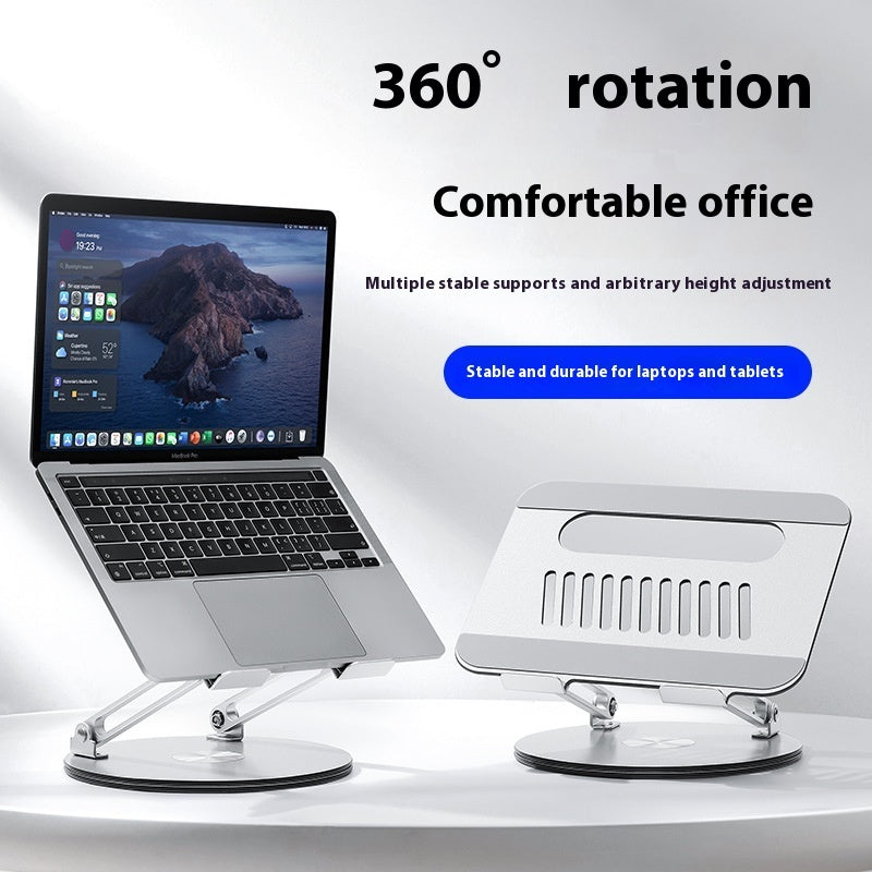 Aluminum Alloy Rotatable Laptop Stand Desktop Height Increased By Lifting And Foldable