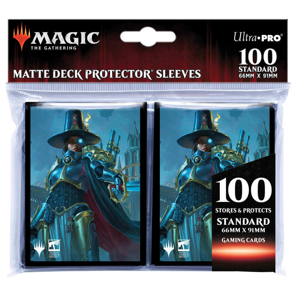 Ultra PRO: Standard 100ct Sleeves - Warhammer 40k Commander Deck (Inquisitor Greyfax)