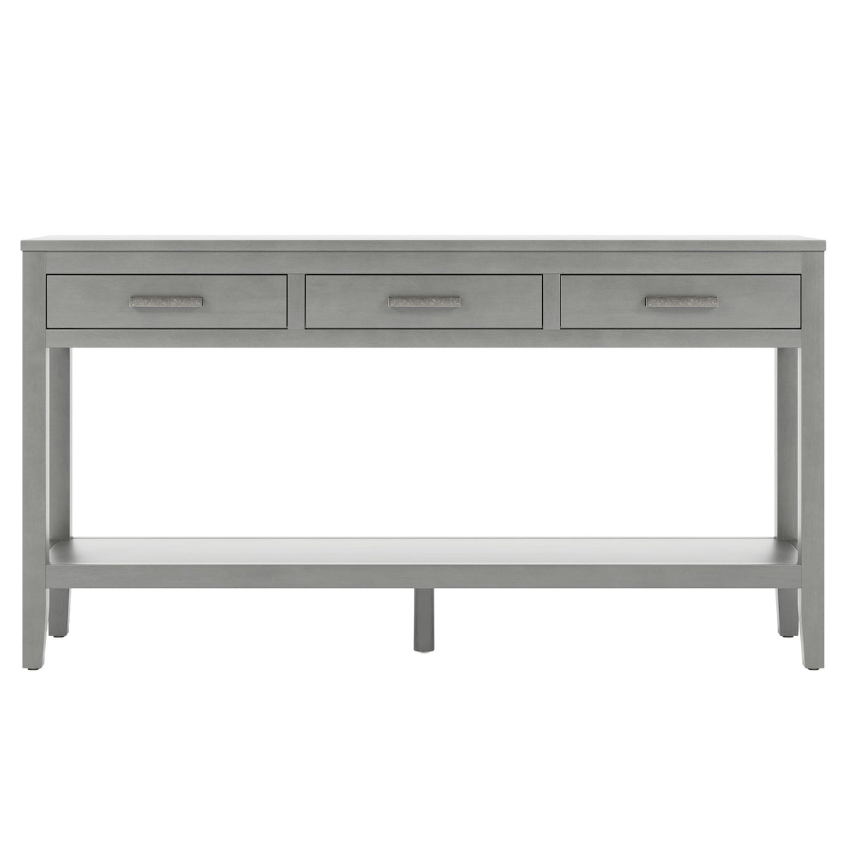 U_STYLE 59.1'' Farmhouse Entryway Table with 3 Drawers