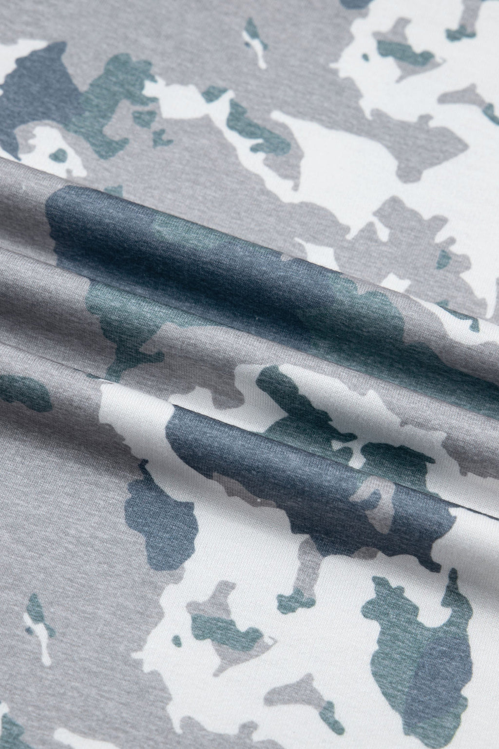 Camo Raw Edge Pocketed Drawstring Pants