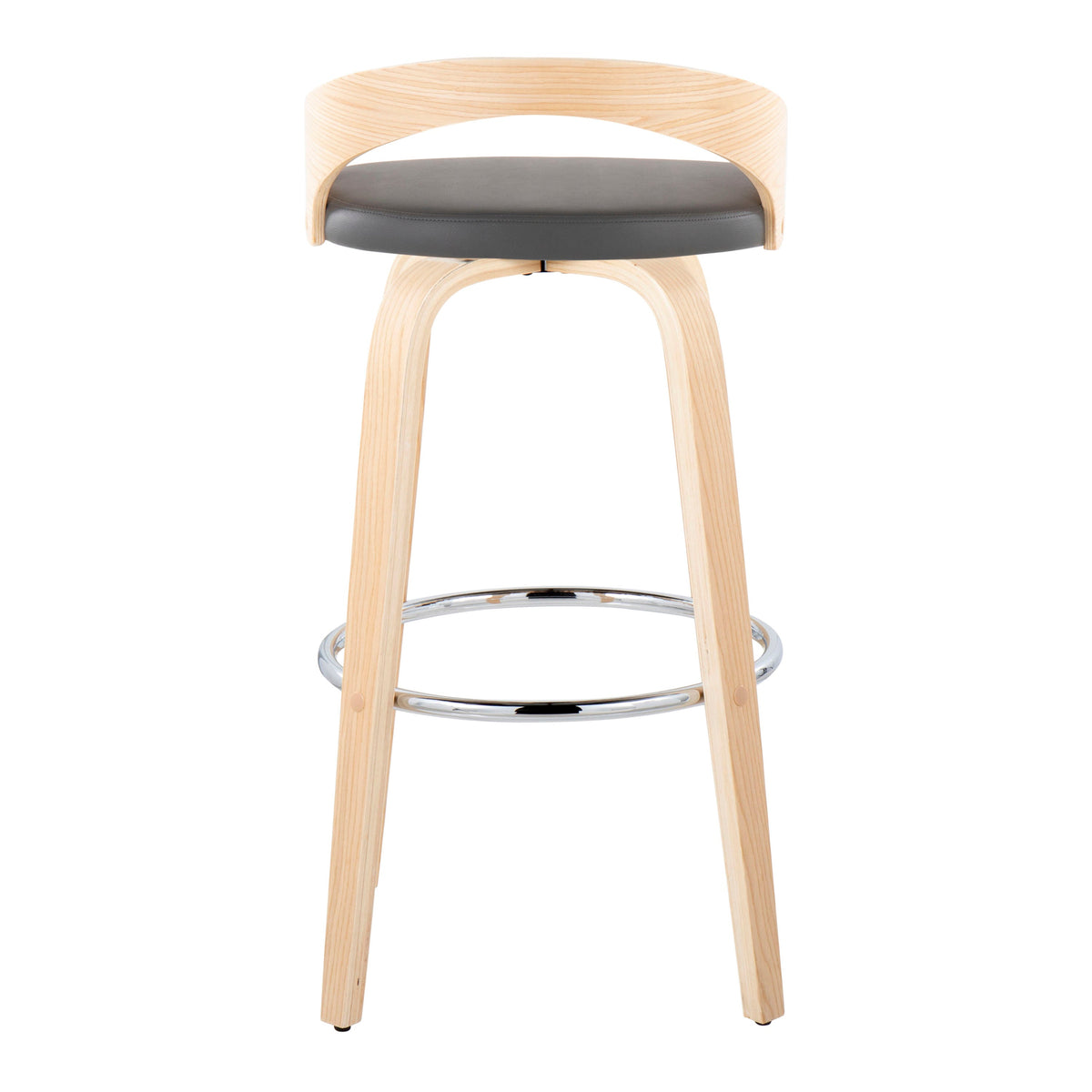 30" Contemporary Fixed-Height Barstool with Swivel