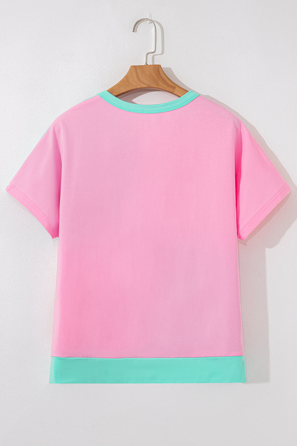 Colorblock Checker Half Button Henley T-Shirt