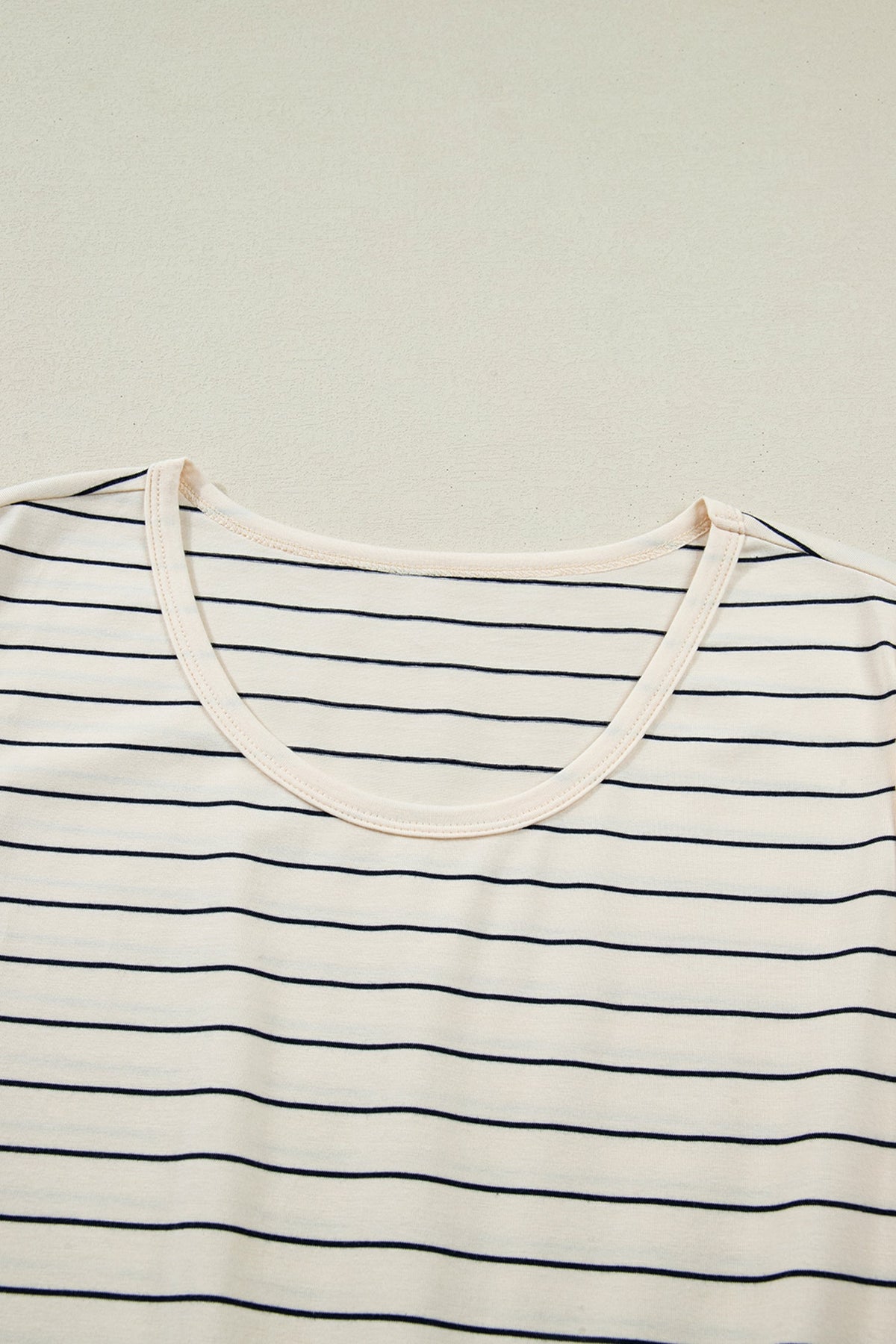Stripe Drawstring Waist Pocketed Mini Dress