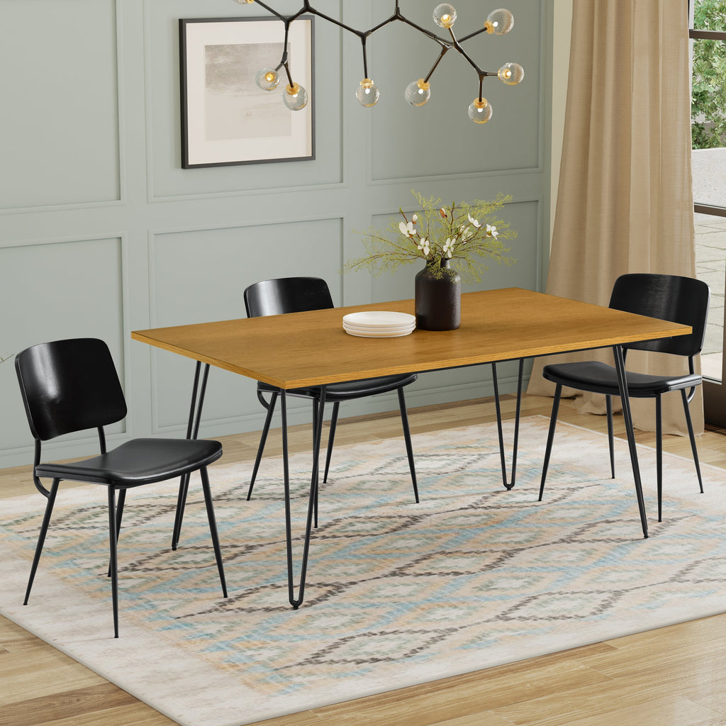 Hunter Dining Table in Brown and Light Brown