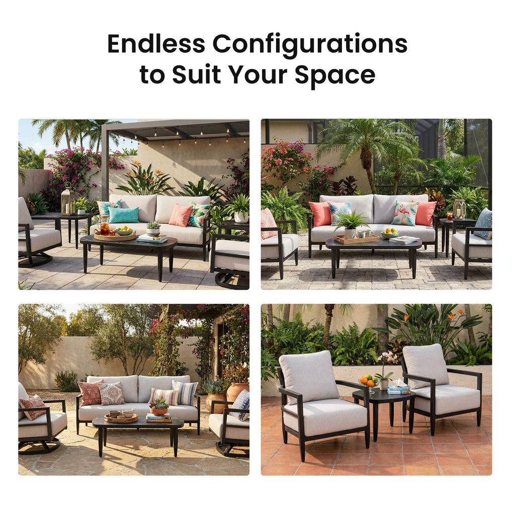 Modern Outdoor Elegance Arc 23.6'' Side Table