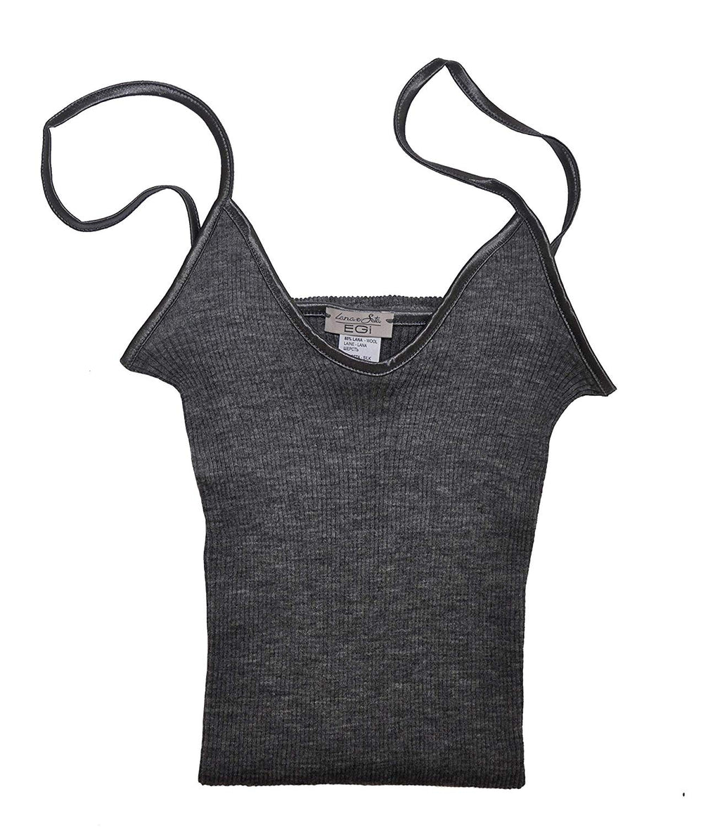 EGi Luxury Wool Silk Camisole Spaghetti Straps Top. Proudly Made in Italy (1407)