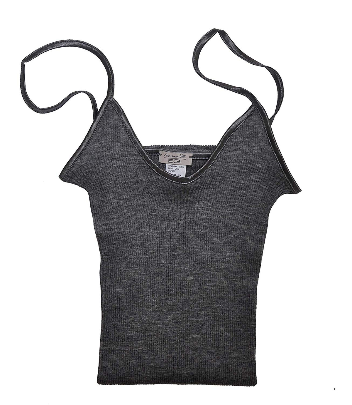 EGi Luxury Wool Silk Camisole Spaghetti Straps Top. Proudly Made in Italy (1407)
