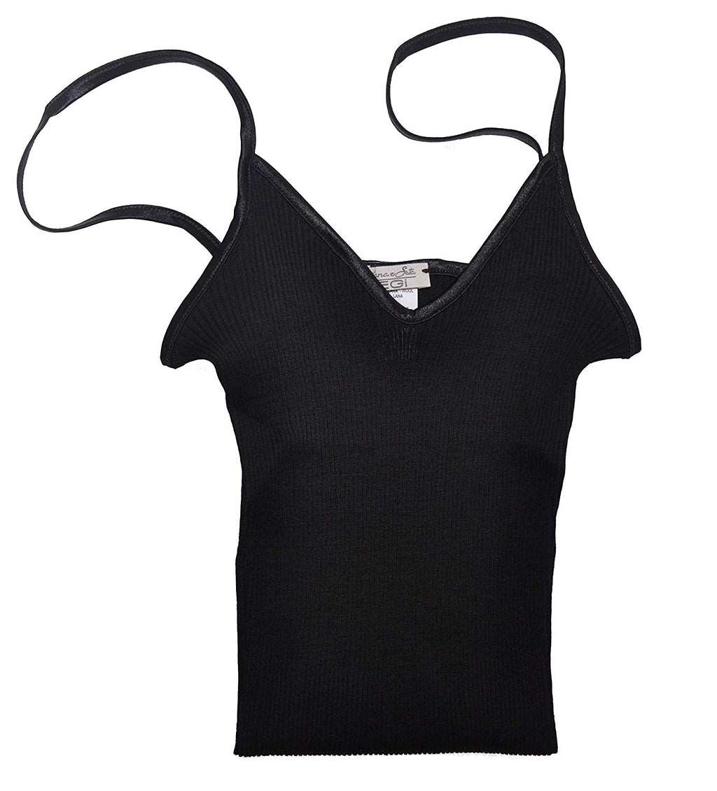 EGi Luxury Wool Silk Camisole Spaghetti Straps Top. Proudly Made in Italy (1407)