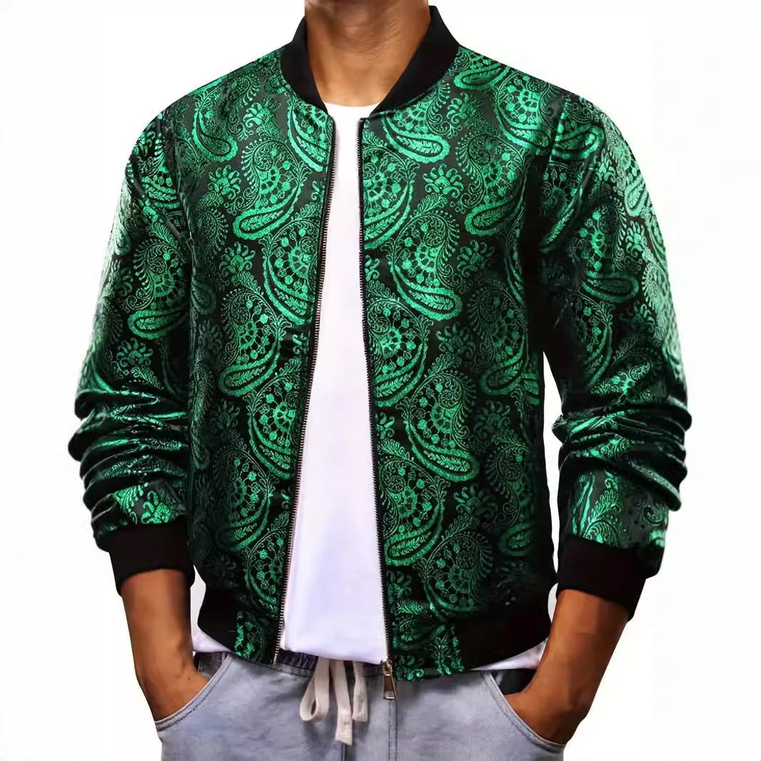 Mens Stylish Trendy Jacket With A Stand-up Collar