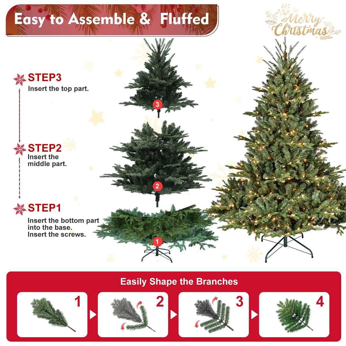 4FT Full-Shape Christmas Tree with UL Lights