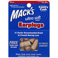 Mack's Ultra Soft Foam Earplugs - 20 Pair Bonus Pack, High Noise Reduction