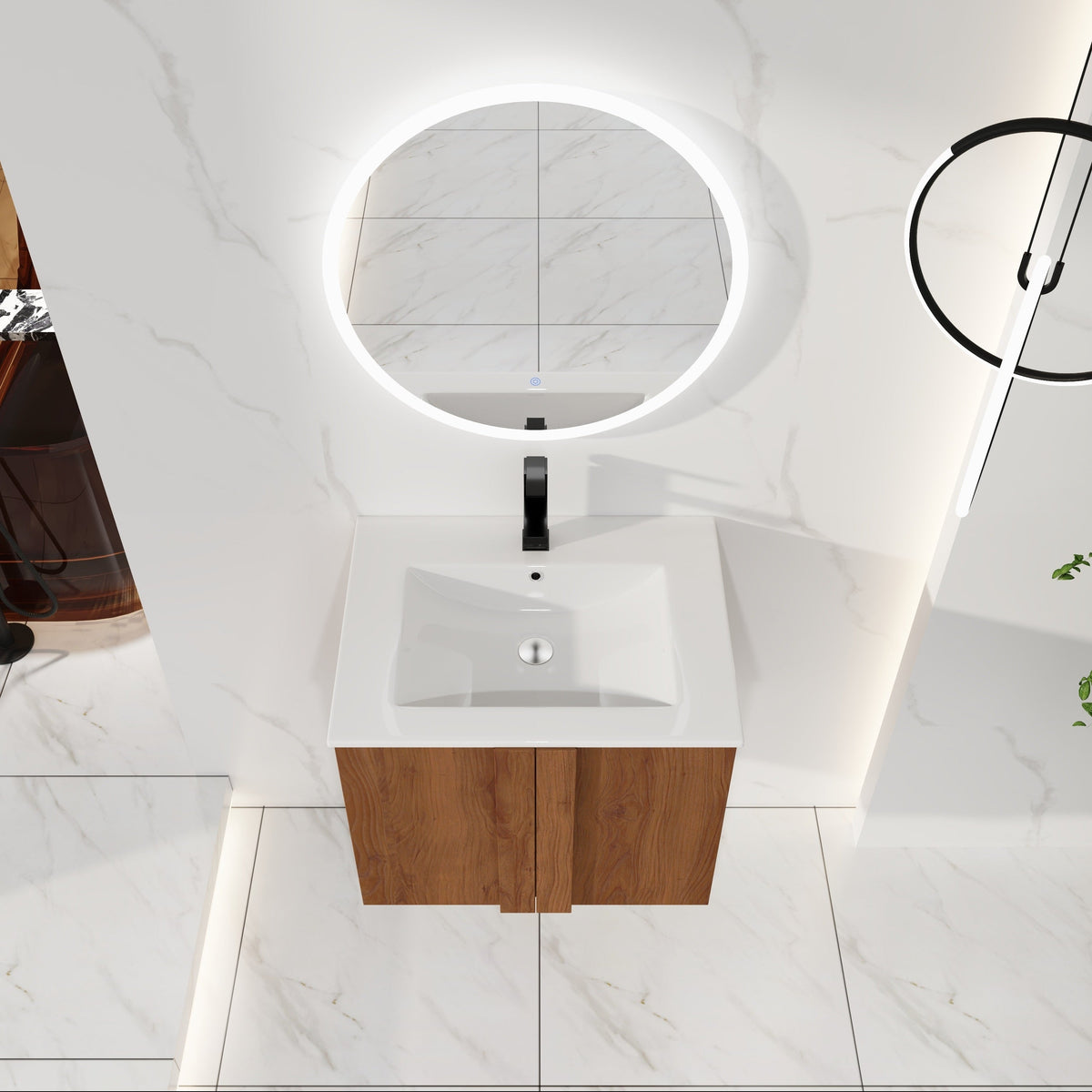 24" Floating Bathroom Vanity with Sink Combo