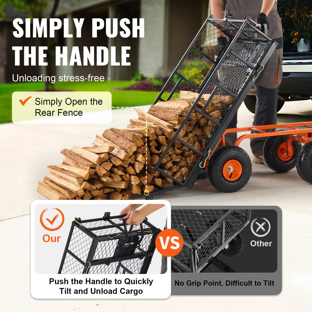 Metal Garden Dump Cart