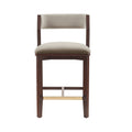 Patricia Wood Upholstered Counter Stool