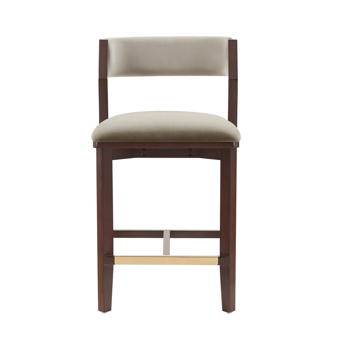 Patricia Wood Upholstered Counter Stool