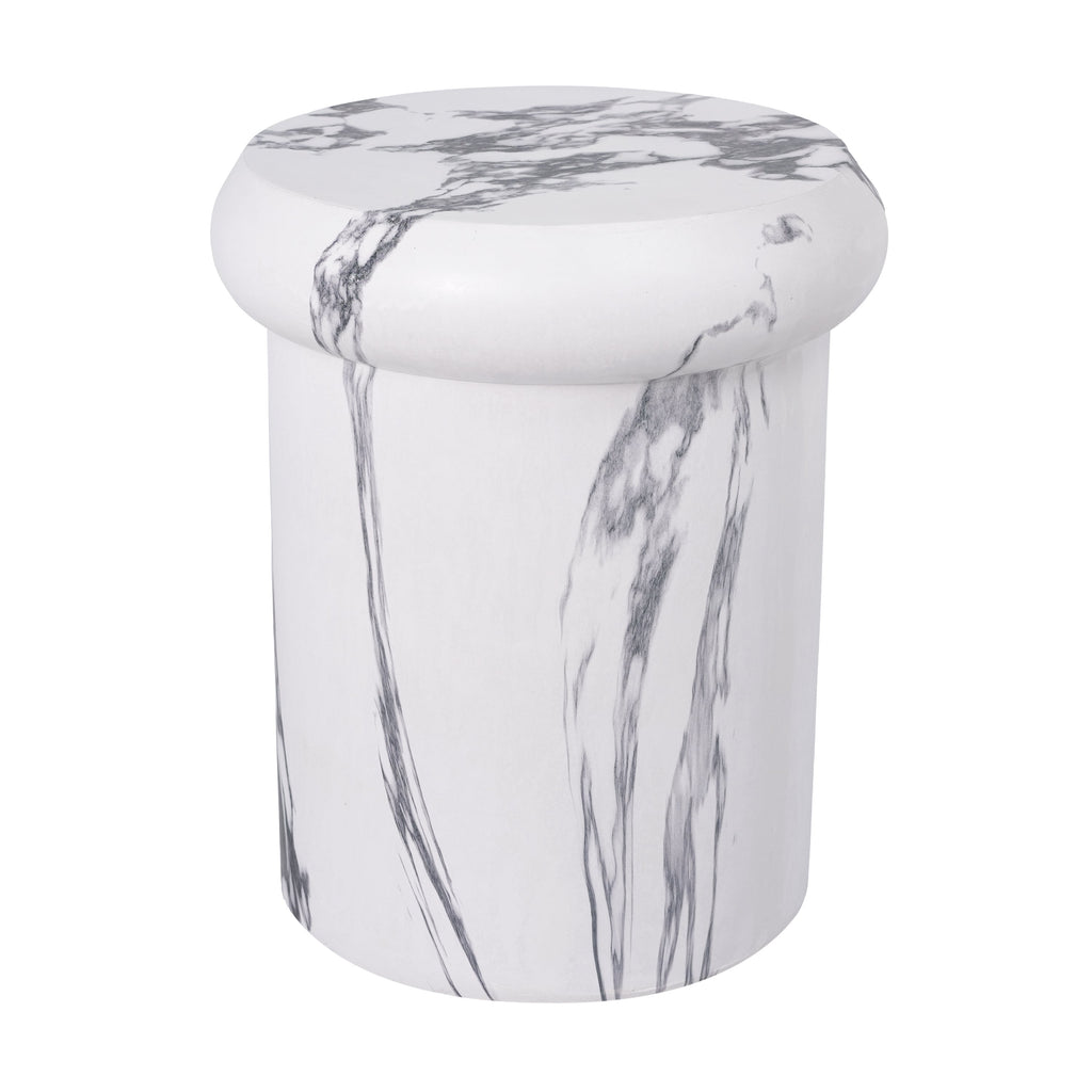 18.11"H Sculptural MGO Side Table
