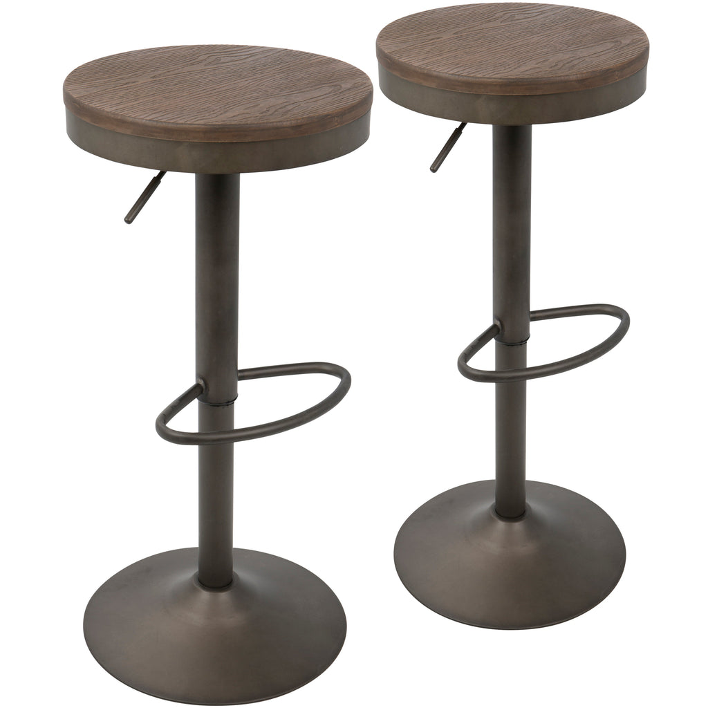 Adjustable Barstool in Antique and