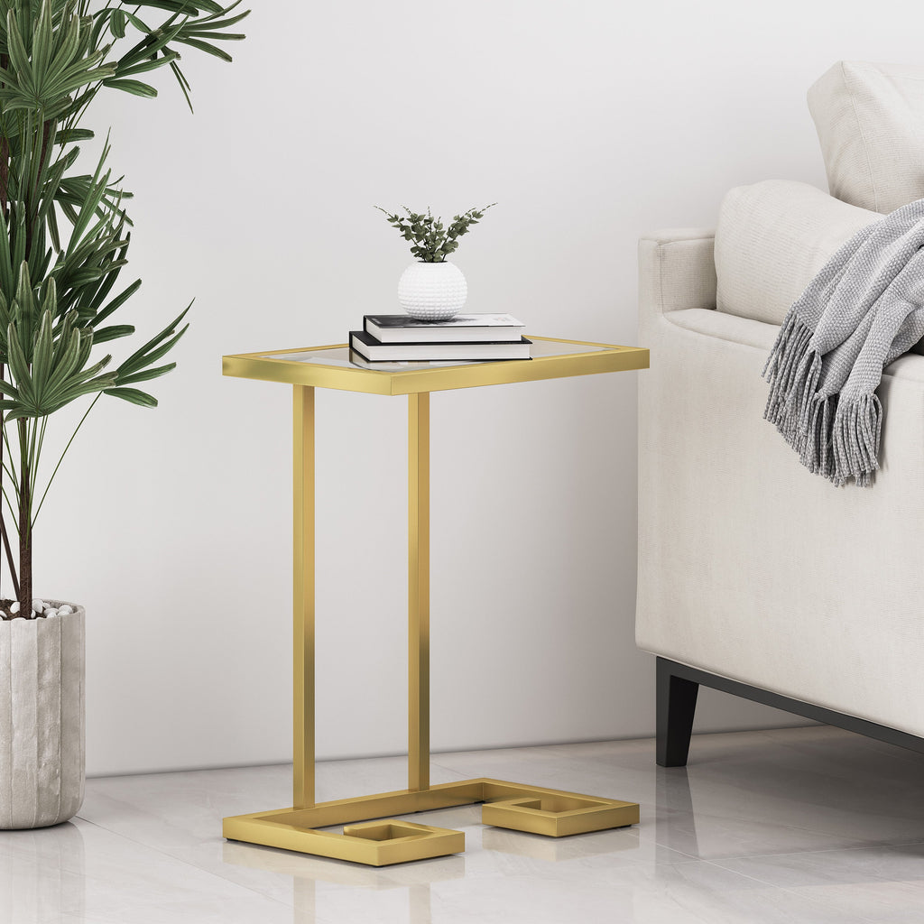 Modern C-Shaped End Table