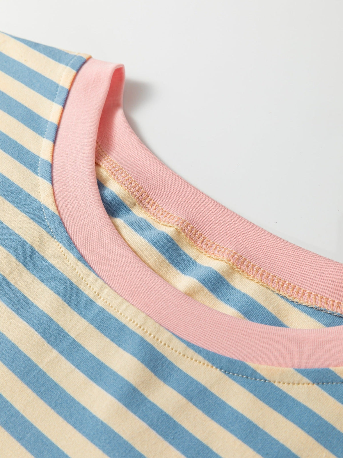 Striped Round Neck Casual T-Shirt