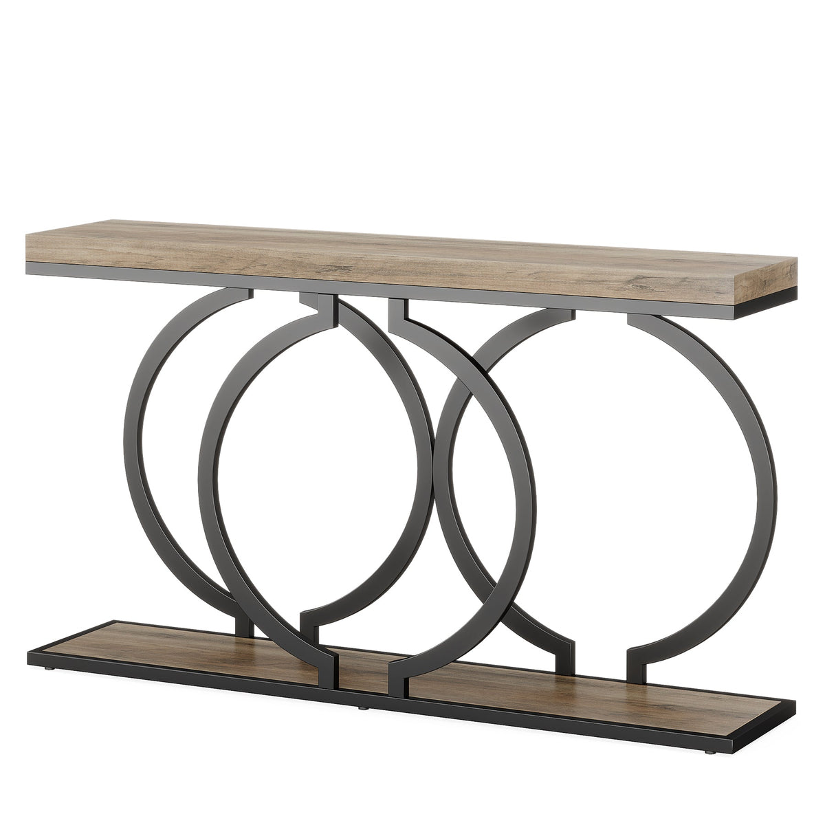 Industrial Console Table - 55" Long Entryway Sofa Table